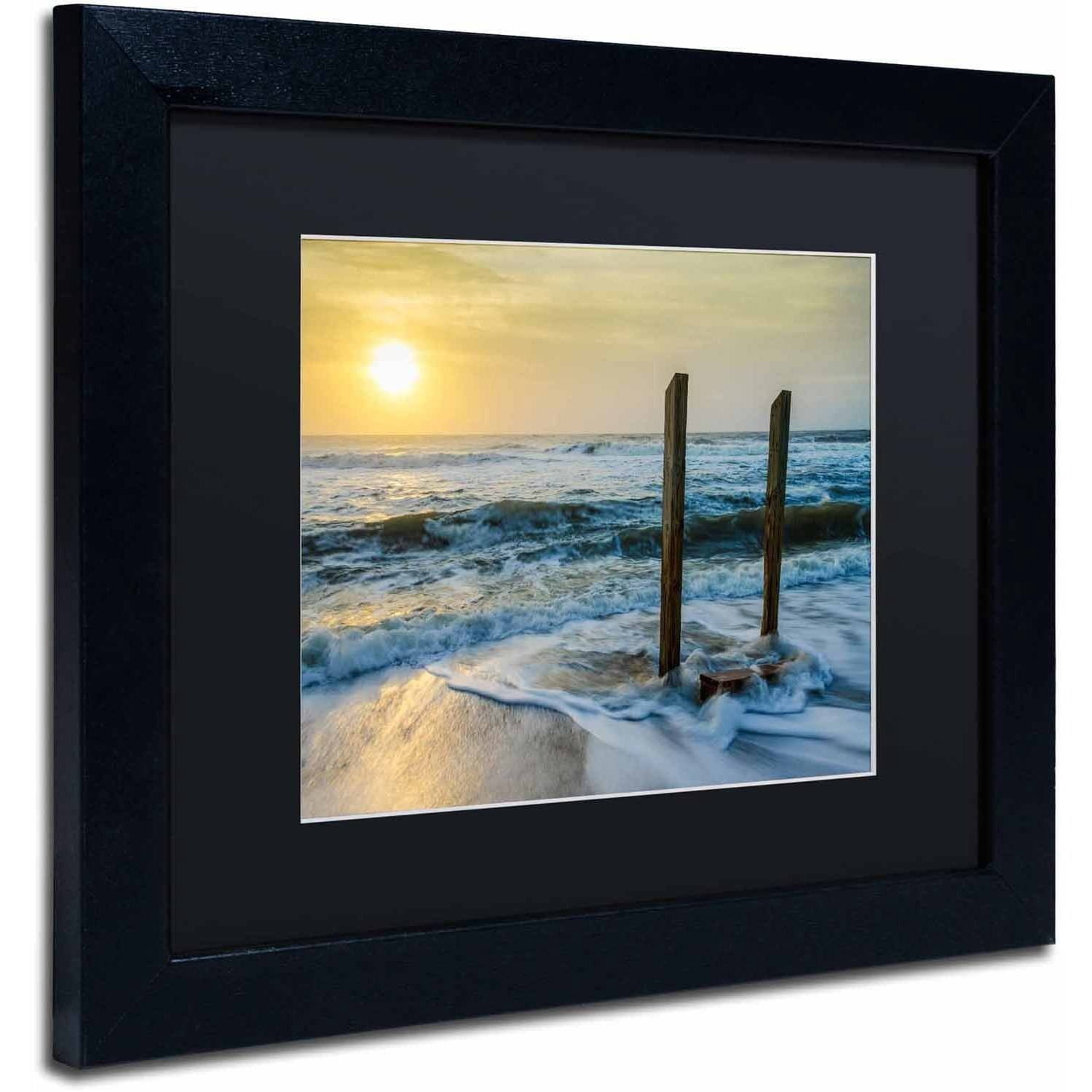 Trademark Fine Art 'Kissed by the Sea' Canvas Art by PIPA Fine Art, Black Matte, Black Frame