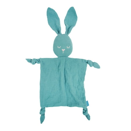 

huanledash Baby Soothing Towel Saliva Towel Breathable Adorable Comfortable Soft Touch Double Layers Comforting Cotton Yarn Rabbit Shape Bib Toy Infant Accessories