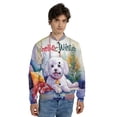 thumbnail image 4 of Watercolor Hello Winter Bichon Frise Chill Christmas Welcome All Over Print 3D Baseball Jacket Bichons Dog Lovers Gifts Idea Bomber Jacket Softball - 00016, 4 of 6