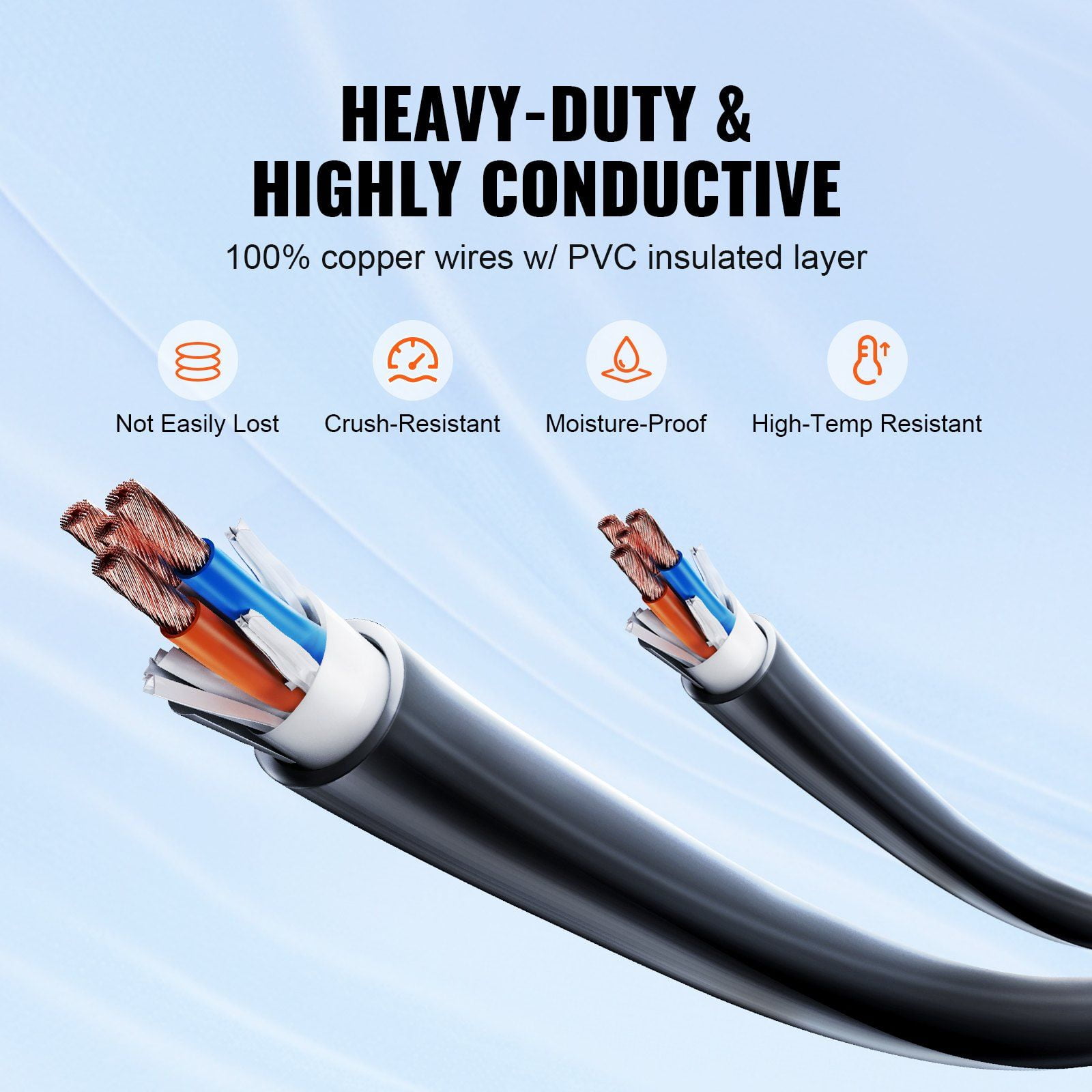 30ft 50A RV/Generator Power Cord, NEMA 14-50P to NEMA SS2-50R, ETL Listed
