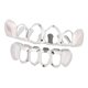 thumbnail image 1 of Hip Hop Teeth Grills Caps Cara abierta Vampire 6 Fang Protectores bucales Plata Hugo Parrillas Dientes Colmillos, 1 of 6