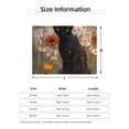 thumbnail image 5 of Naloa Black Cat in Wildflowers Flannel Fleece Throw Blanket for Bed Couch, Thick Blanket - All Seasons Suitable for Women, Men and Kids-40"x30", 5 of 6