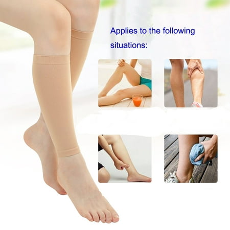 Ymiko 2Pcs Medical Stocking Elastic Varicose Veins Socks Fatigue Relief Venous Disease