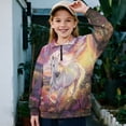 thumbnail image 2 of Uorisanigo Sweatshirt for Kids Trendy Dreamy White Horse Girls Half Zip Sweatshirt Long Sleeve Pullover Crop Tops Oversized Athletic Top Fall Fashion Outfits Clothes Kids Hoodies, 2 of 7