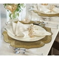 thumbnail image 3 of Gold Beaded Placemats Set of 6 for Dining Coffee Table Scratch Heat Stain Resistant Charger Kitchen Decor Durable Tablemats - Fall Autumn Thanksgiving Holiday - 13.75 Inches, 3 of 7