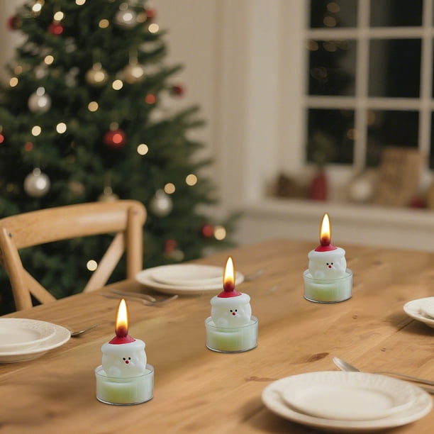pstuiky Vela aromática invernal con aroma a copo de nieve. Venta al por mayor. Ideal para Navidad. Pequeña vela de regalo (2 unidades).