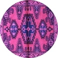 thumbnail image 1 of Ahgly Company Indoor Round Persian Purple Traditional Area Rugs, 7' Round, 1 of 4