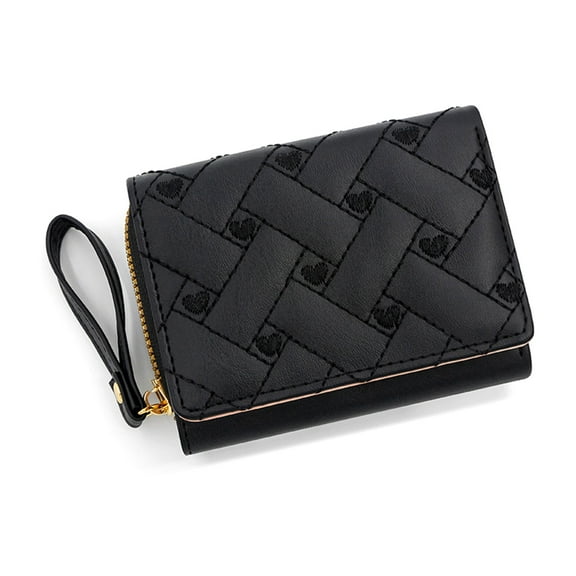 PU Leather Zipper Credit Cards Wallet Small Card Holder Business Gift Change Pocket for Women Coin Purse Money Bag