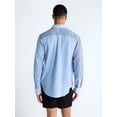 thumbnail image 3 of Free Assembly Men's Linen Blend Mixed Pattern Button Front Shirt, Sizes XS-3XL, 3 of 6