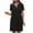 #228 Black, variant on Women’s Casual Dress, Contrast Polo Neck Active Dress with Pockets, Comfort Sthretchy Breathable Atheleisure Skirt for Ladies