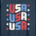 thumbnail image 3 of Instant Message - USA Stacked - Women's Lightweight French Terry Long Sleeve Shirt, 3 of 6