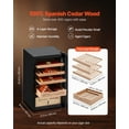 thumbnail image 4 of VEVOR Electric Humidor, 70L, 400 Counts Electric Cigar Humidor Cabinet with Compressor Cooling, Constant Humidity & Temperature Control, Spanish Cedar Wood Shelves & Drawers, 4 Layers, for Household, 4 of 9