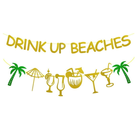 Frcolor Party Banner Hawaiian Summer Tropical Supplies Pool Party Beachesdrink Favors Decoration Deocration Hanging Beach Luau