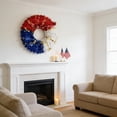 thumbnail image 6 of ZhangC 17.7 Inch Patriotic Red White Blue Tinsel Wreath, Star Decorated Fourth of July Wreath for Front Door, Independence Day, Memorial Day, Veterans Day Wall Porch Decor, 6 of 7