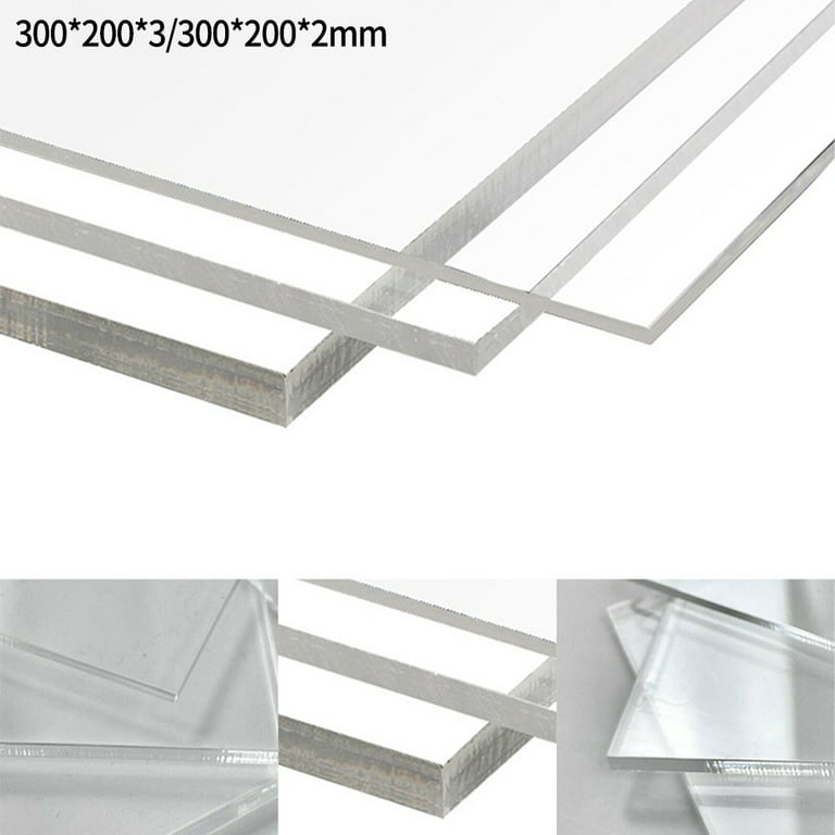 Clear Acrylic Sheet 2mm Thick 200mm×300mm Plastic Sheet Pvc Sheet Panel 