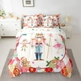 thumbnail image 2 of Feelyou Christmas Gift Twin Bedding Sets 7-Piece, Funny Nutcracker Bedding Comforter Set, Western Festival Reversible Sheet Sets, Microfiber Bedroom Decor, 2 of 7