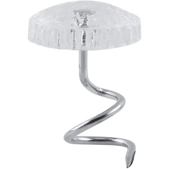 50PCS Clear Heads Twist Pins Fixed Fastener for Upholstery Blankets Sofa sets