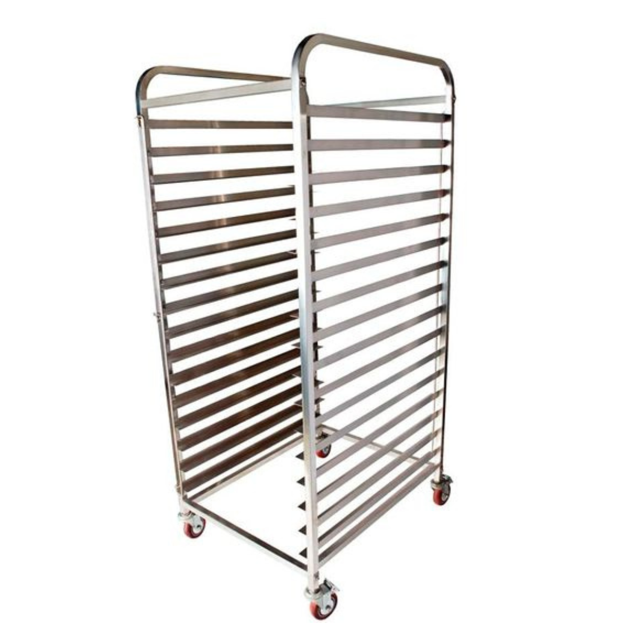 Rack Espiguero Para 15 Charolas Acero Inoxidable 40 X 60cm