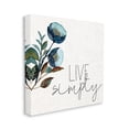thumbnail image 3 of Stupell Industries Live Simply Calligraphy Phrase Blue Flower Botanicals Canvas Wall Art, 30 x 30, Design by Kim Allen, 3 of 5
