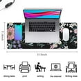 thumbnail image 5 of Premium Large Gaming Mouse Pad - 31.5 × 11.8 inch Wildflower Design - Non-Slip Rubber Base - Stitched Edges - Waterproof Office Desk Pads Ideal for Work/Game/Office, 5 of 7