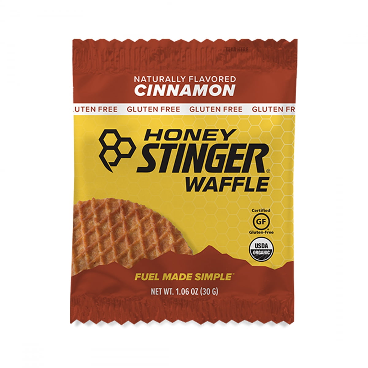 ハニースティンガーワッフル  シナモン 16枚入り  Honey Stinger Organic Cinnamon Waffle 16.96oz/Box of 16 Honey Stinger Gluten Free Organic Waffle: Cinnamon, Box of 16
