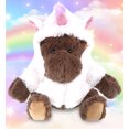 thumbnail image 4 of DolliBu Moose with Red Plaid Hoodie Unicorn Plush Stuffed Animal Toy - Super Soft Moosecorn Dress Up with Removable Plush Unicorn Outfit, Cute Fantasy Gift - 10 Inches, 4 of 6