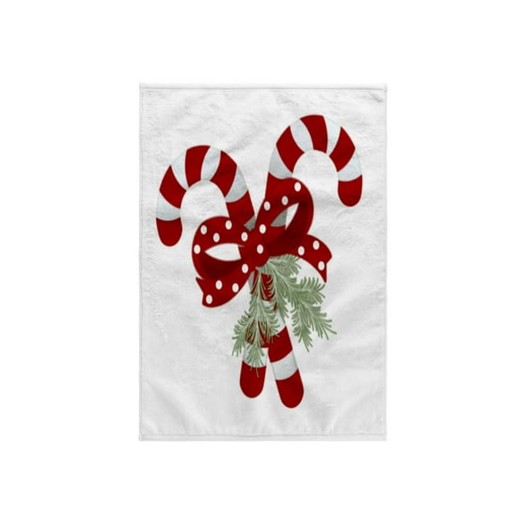 3dRose, Crossed Peppermint Candy Canes, 15x22 Hand Towel