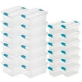 thumbnail image 1 of Sterilite Bac de Rangement Transparent Moyen, Lot de 12, et Grand Bac de Rangement, Lot de 12, 1 of 12