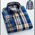 thumbnail image 6 of Fjuchai Mens Cotton Shirt Striped Long-Sleeved Shirt Spring Casual Shirt Youth Men's Plaid Shirt S-4XL, 6 of 9