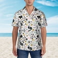 thumbnail image 2 of Pofeuu Puppy Print Hawaiian Shirt for Men Sleeves Casual Button Down Summer Beach Dress Shirts T-Shirts,XX-Large, 2 of 7