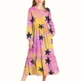 thumbnail image 2 of Xdegoge Heart Print Dresses for Girls Valentine's Day Long Sleeve A-Line Maxi Dress Elastic Waist and Pockets, Cute Casual Daily Wear, 2 of 6