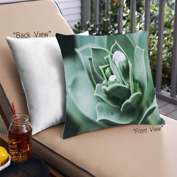 Ahgly Company Plants Leaves Outdoor Throw Pillow, 18 inch by 18 inch