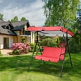 thumbnail image 4 of pdqouc Porch Swing Replacement Canopy Cover Set, Sun Shade Awning Top 142x120x18cm and Seat Cover 150x150x10cm, for Outdoor Garden Patio Yard, Easy Install, 4 of 9
