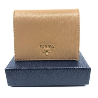 Prada Vitello Move Cipria Beige Leather Zip Around - Walmart.com