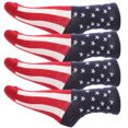 thumbnail image 1 of 2 pares de medias cálidas de algodón Calcetines a rayas de la bandera americana Calcetines creativos Calcetines cómodos con los pies de la bandera, 1 of 7