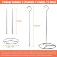 thumbnail image 2 of 6 Pieces Stainless Steel Vertical Skewer Set, (2x15''Skewers,2x9‘’Spikes& 2x6.25‘’Bases), Multifuntion Barbecue Spike& Poultry Hanger Set for Webber,Bronco, Pit Barrel,Green Egg Smoker,etc, 2 of 4