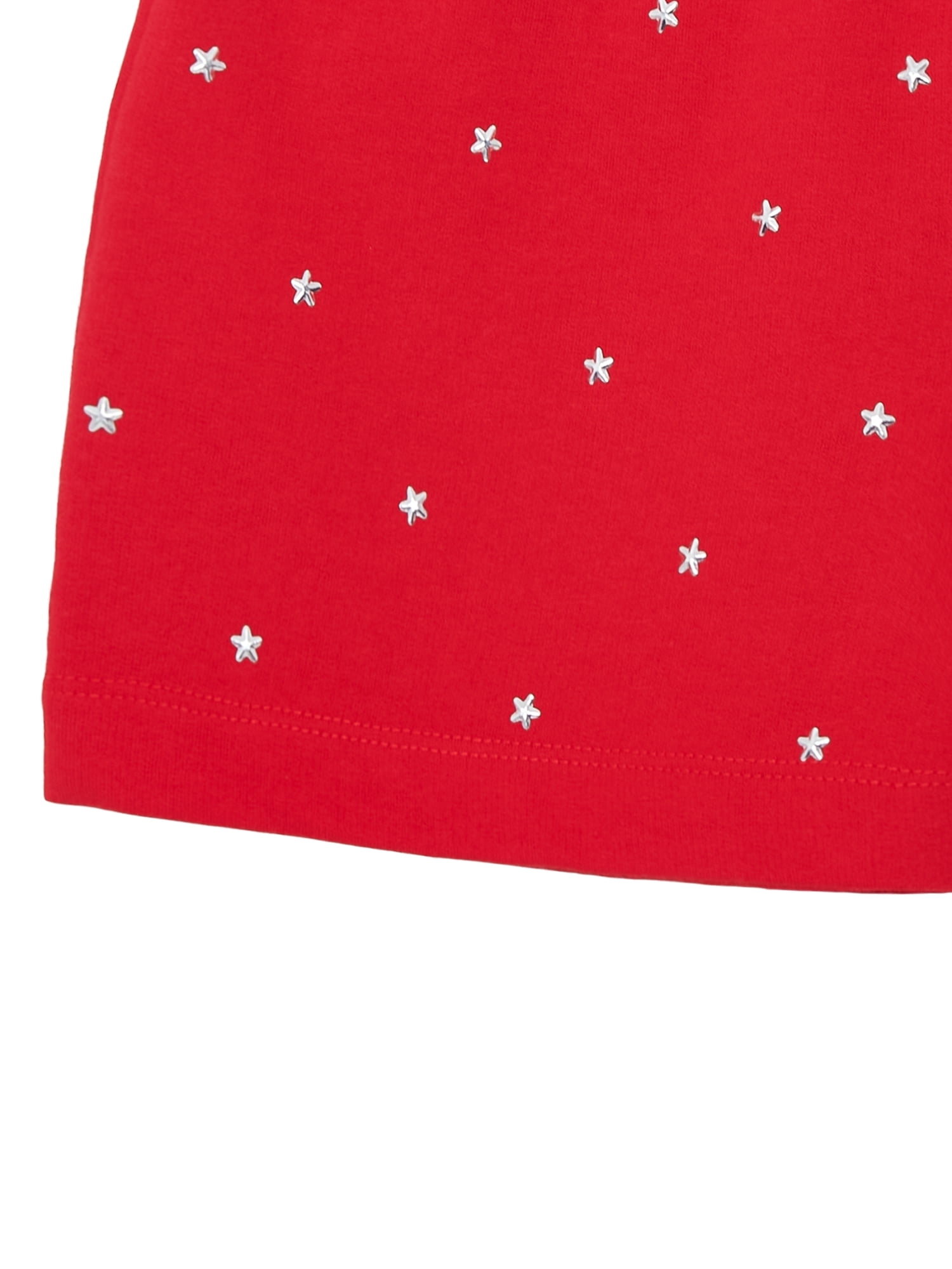 Way To Celebrate Girls Patriotic Americana Short with Studs, sizes 4-18