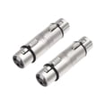 thumbnail image 4 of 2 piezas Adaptadores XLR Convertidores de micrófonos de 3 pin Adaptadores de línea de micrófono efectivo XLR Femenina a mujer para podcasts Studio, 4 of 8