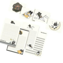 COOLHOOD 1 Set Letter Writing Paper with Envelopes Set Little Black Cats Stationery Set with Envelopes for Party Invitations