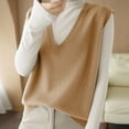 thumbnail image 4 of ZyeKqe Women Sweater Vest Sleeveless V Neck Top Solid Color Pullover Knitwear Lightweight Tank Tops, 4 of 5