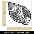 thumbnail image 2 of Nutmeg Shell Hashmark Shaded Beach Seashell Self-Inking Rubber Stamp Ink Stamper - Yellow Ink - Small 1 Inch, 2 of 7