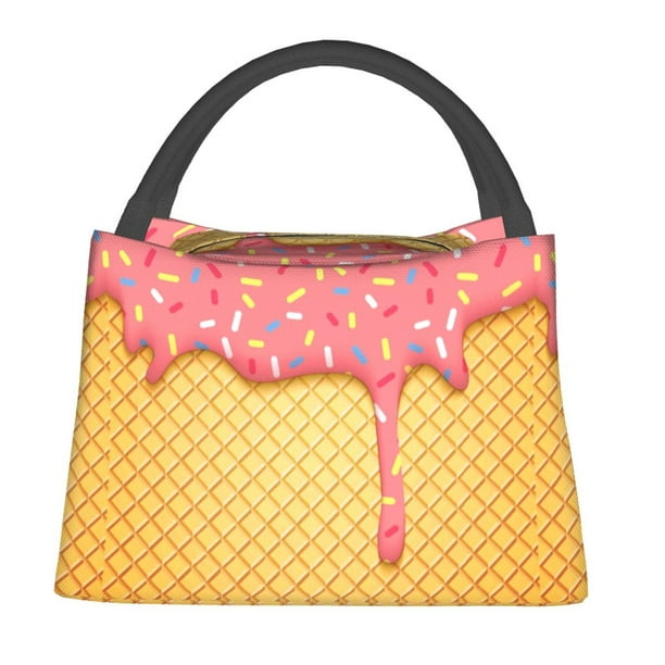 Fotbe Bolsa Térmica Portátil con Estampado, Bolsa de Entrega de Alimentos Aislada, Bolsa Reutilizable de Gran Capacidad para Comidas y Supermercado