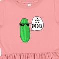 thumbnail image 4 of Inktastic I'm Kind of a Big Dill Pickle with Sunglasses Girls Toddler Dress, 4 of 5
