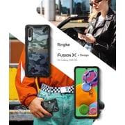 Ringke Fusion-X Case Compatible with Samsung Galaxy A90 5G, Transparent Hard Back Shockproof Advanced Bumper Cover - Camo Black