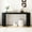 Black, variant on Modern Curved Console Table with Unique Design Suitable for Study Sturdy Structure Holds 150LBS Easy Installation