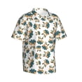 thumbnail image 2 of Uemuo Cute Bunny Printed Regular Fit Short Sleeve Casual Hawaiian Shirt for Men,Aloha shirt,Tropical shirt,Floral print shirt,Vacation Beach shirt-XX-Large, 2 of 9