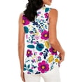 thumbnail image 4 of Lpmadey Tank Tops for Women Summer Sleeveless Tops Pleated Crewneck Floral Loose Fit Casual Flowy Boho Tunic Tops, 4 of 5