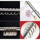 thumbnail image 5 of Paquete de 20 anillos para cortina de ducha con ganchos de metal - Anillos redondos que se pueden abrir de 50 mm para cortinas, baño, hogar, archivadores - Metálico, 5 of 5