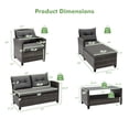 thumbnail image 3 of Gymax Ensemble de Conversation pour Patio en Rotin 4 Pcs, Ensemble de Canapé Sectionnel d'Extérieur, 3 of 10