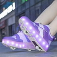thumbnail image 6 of Kids LED Roller Skate Shoes with Wheel Light up Roller Shoes Kids Skates Sneakers Gift for Girls Boys Children, 6 of 14